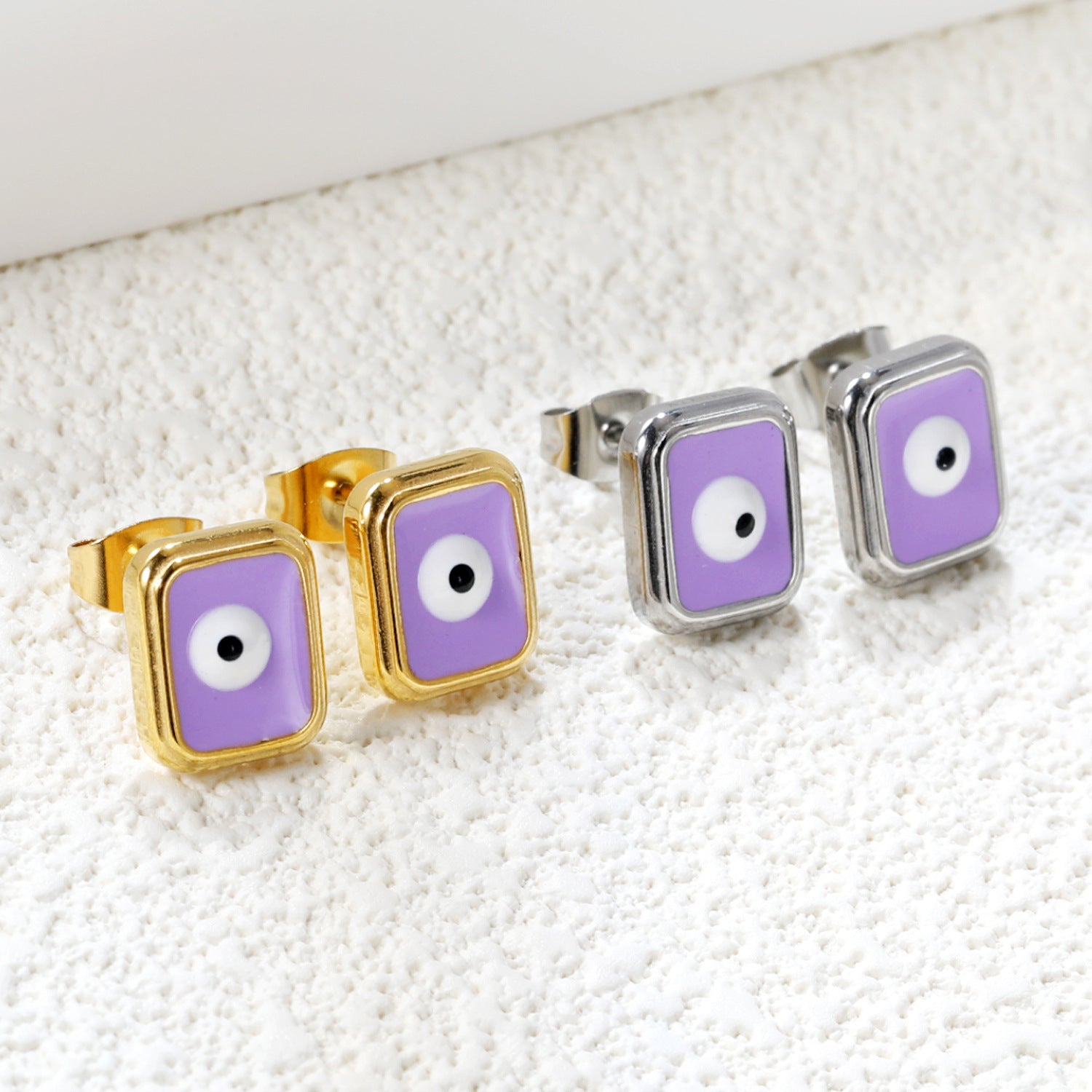 Damen Ohrstecker mit kreativen Auge-Design und goldfarbener Umrandung Shop Nory