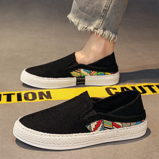 Damen modische und bequeme Slip-On Espadrilles mit farbenfrohen Akzenten