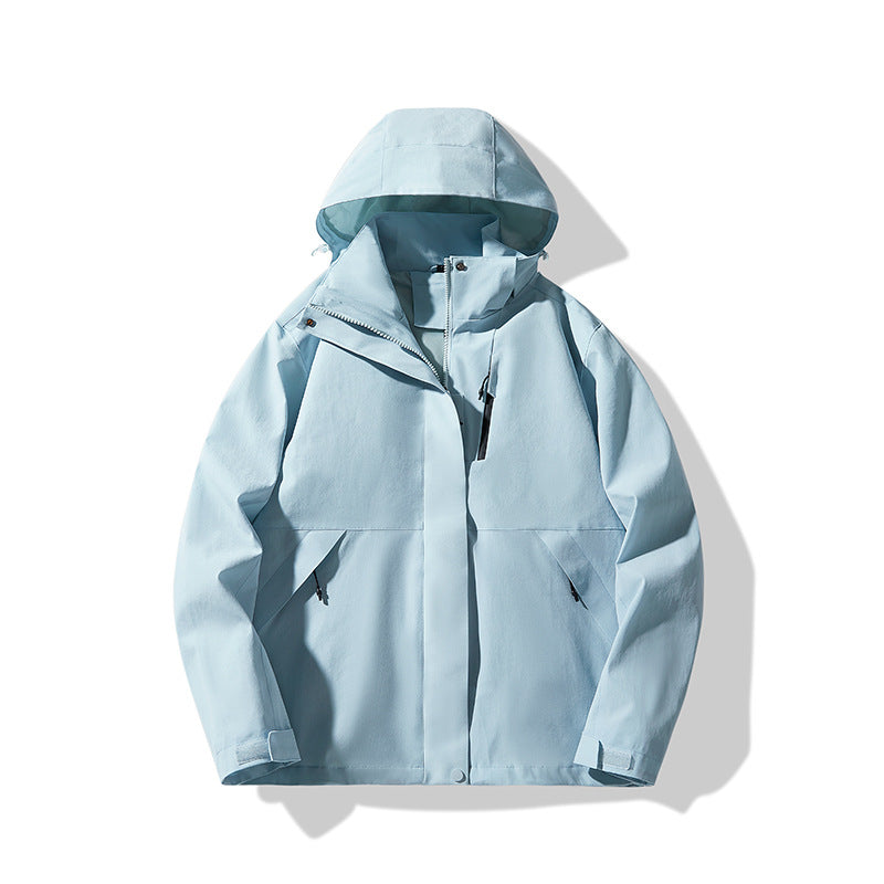 Herren Technische wasserdichte Kapuzen-Shelljacke im minimalistischen Urban-Look Shop Nory