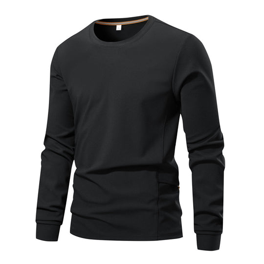 Herren Atmungsaktives Langarm-Technikshirt mit Rundhals und seitlicher Utility-Tasche Shop Nory