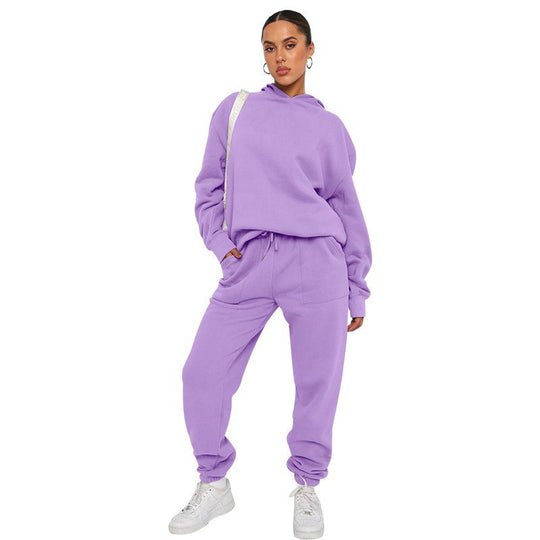 Damen nan oversized Kapuzen-Loungewear-Set mit Kängurutasche und elastischem Knöchelabschluss Shop Nory