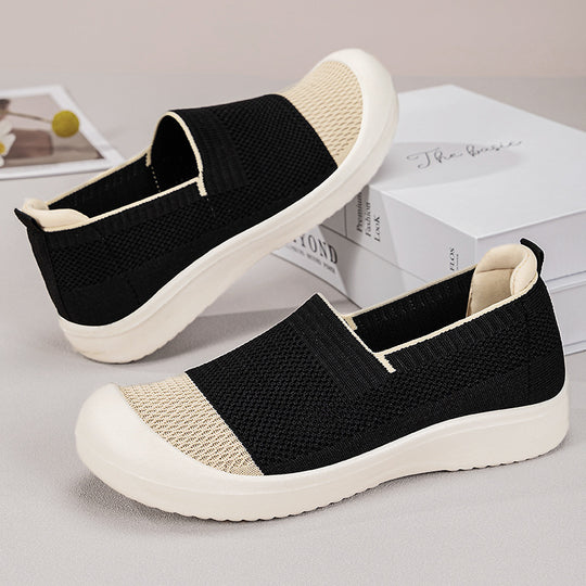 Damen nan leichter gestrickter Slip-On Sneaker mit verstärkter Zehenkappe und stoßdämpfender EVA-Plateausohle Shop Nory