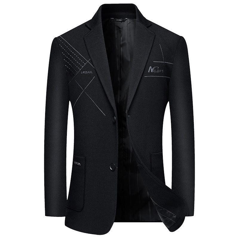 Herren elegantes halbgefüttertes Struktur-Sakko mit gesteppter Thermo-Innenfütterung und aufgesetzten Taschen Shop Nory
