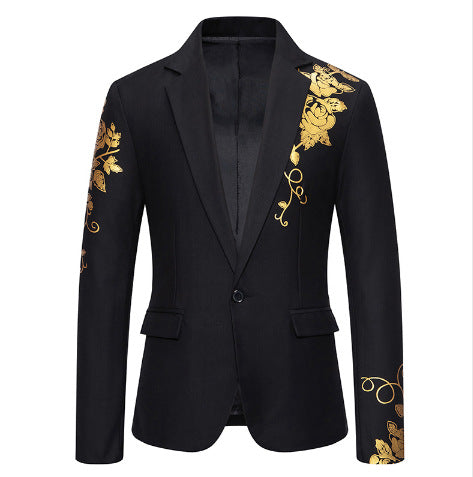 Herren eleganter taillierter Smoking-Blazer mit floraler Verzierung Shop Nory