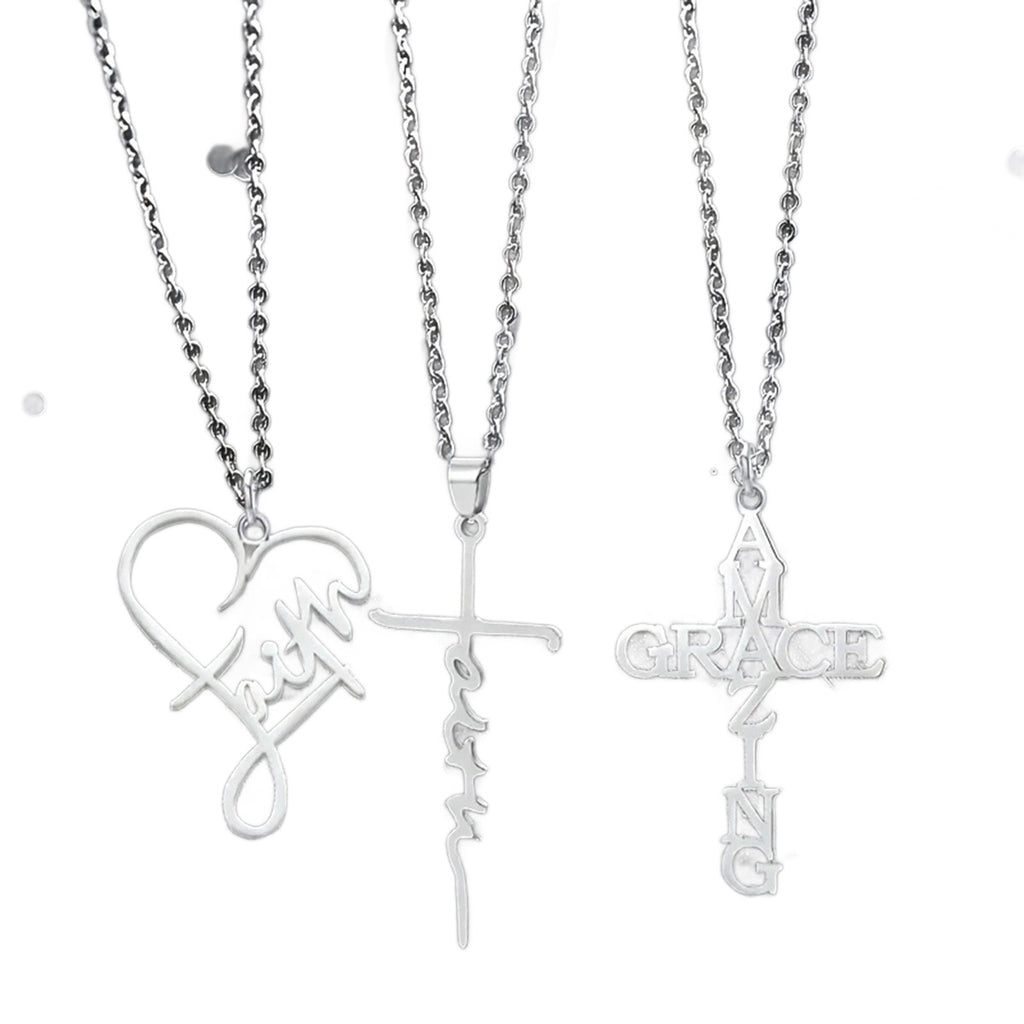 Damen Halskettenset mit stilvollen Anhängern und einzigartigen Botschaften Shop Nory
