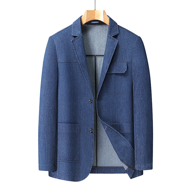 Herren Unstrukturiertes Casual-Sakko mit aufgesetzten Taschen und schmalem Revers Shop Nory