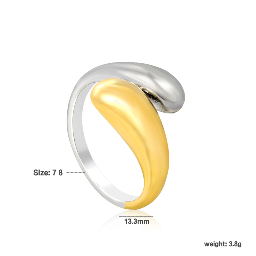 Damen Muschelring aus hochwertigem Edelstahl mit modernem Design Shop Nory