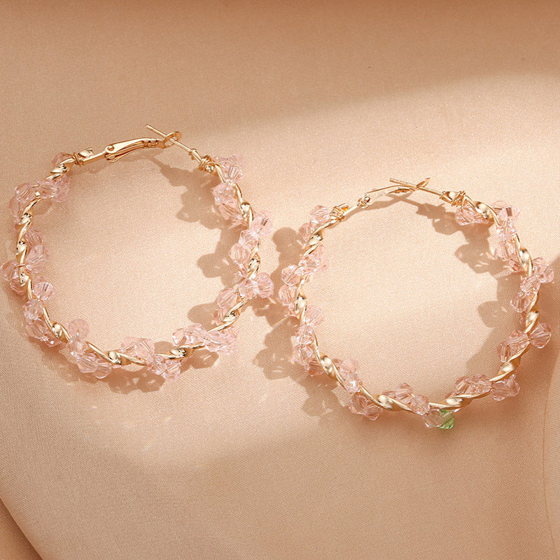 Damen Creolen mit luxuriösen Perlenakzenten und elegantem, gedrehtem Design Shop Nory