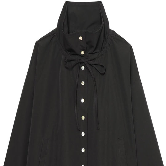 Damen Gekürzte Oversize-Utility-Jacke mit Stehkragen und Kordelzug Shop Nory