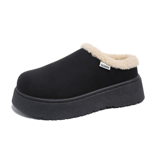 Damen Kuschelige Slipper‑Pantoffeln mit hohem Plateau und Teddyinnenfutter Shop Nory