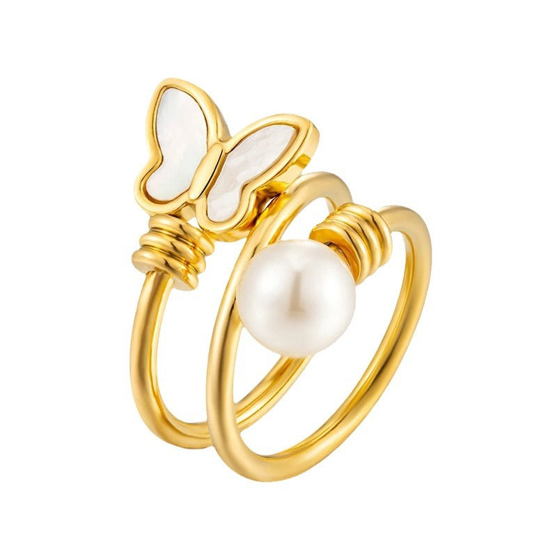 Damen Ring mit filigranem Schmetterlingsmotiv Shop Nory
