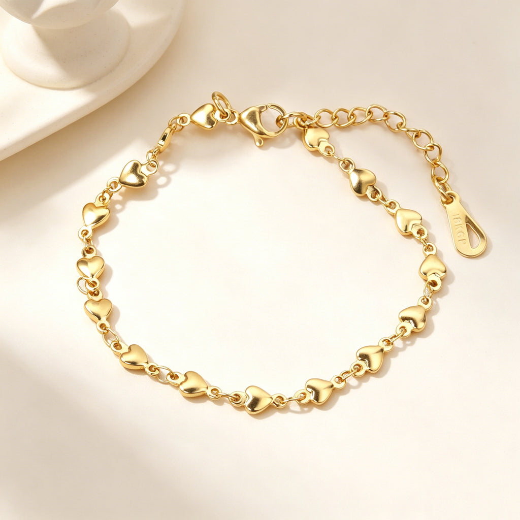 Damen Herzförmiges Edelstahl Armband Shop Nory