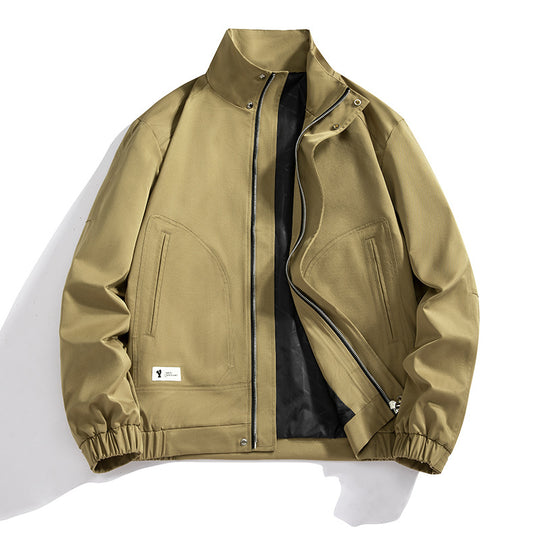 Herren Leichter Utility-Canvas-Blouson mit Stehkragen und elastischen Bündchen Shop Nory
