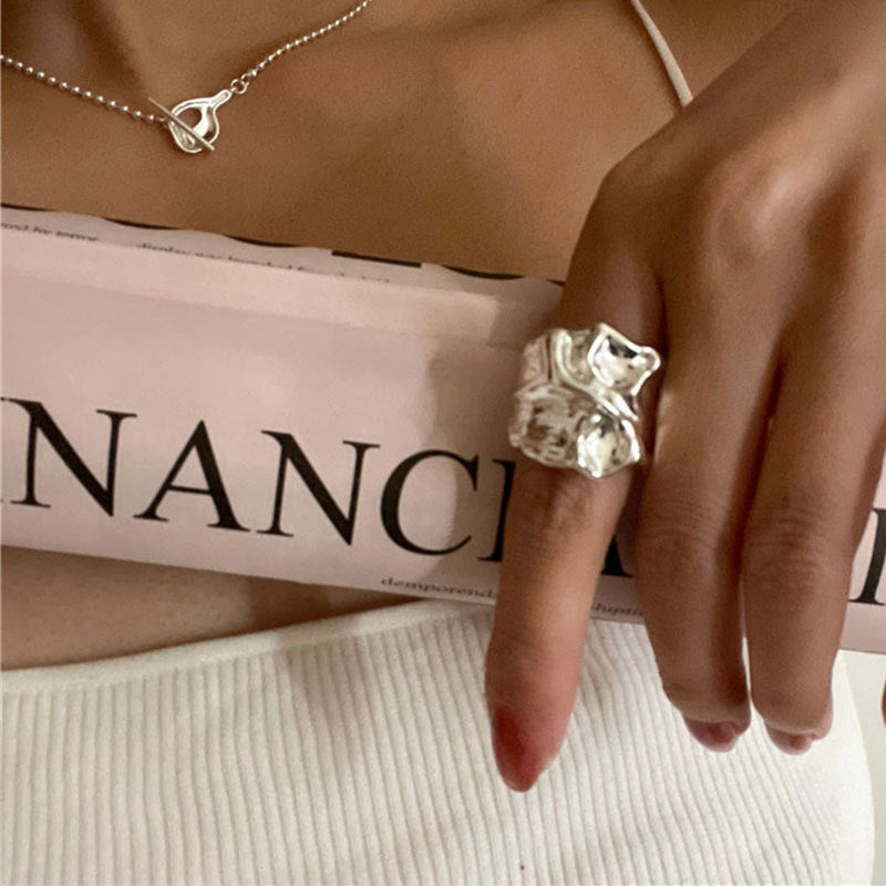 Damen Offener Ring mit elegantem Bambus-Design Shop Nory