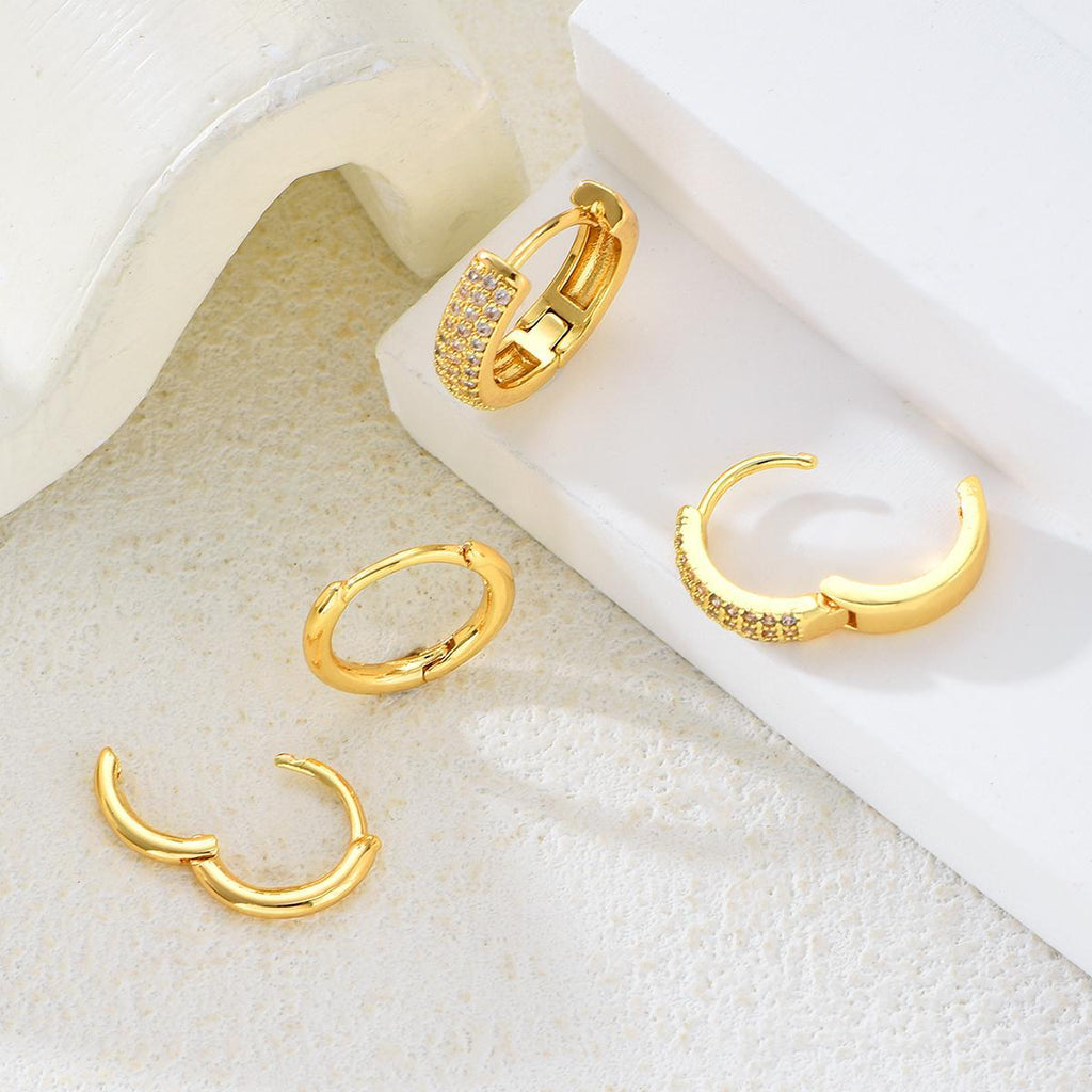 Damen Ohrschmuck Set mit funkelnden Zirkonia-Elementen Shop Nory