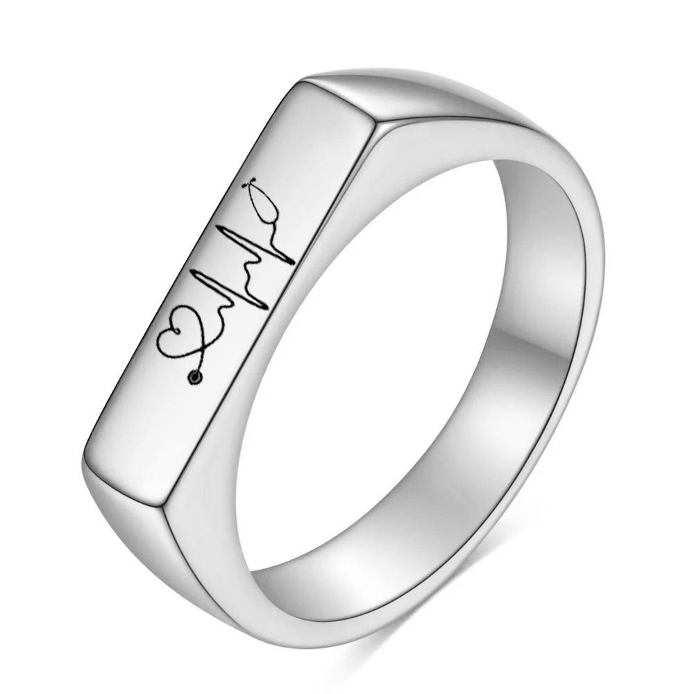 Damen Ring mit herzförmigem Pulsdesign Shop Nory