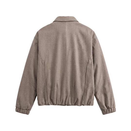 Herren Kurz geschnittener Wollmix‑Blouson mit verdeckter Druckknopfblende Shop Nory