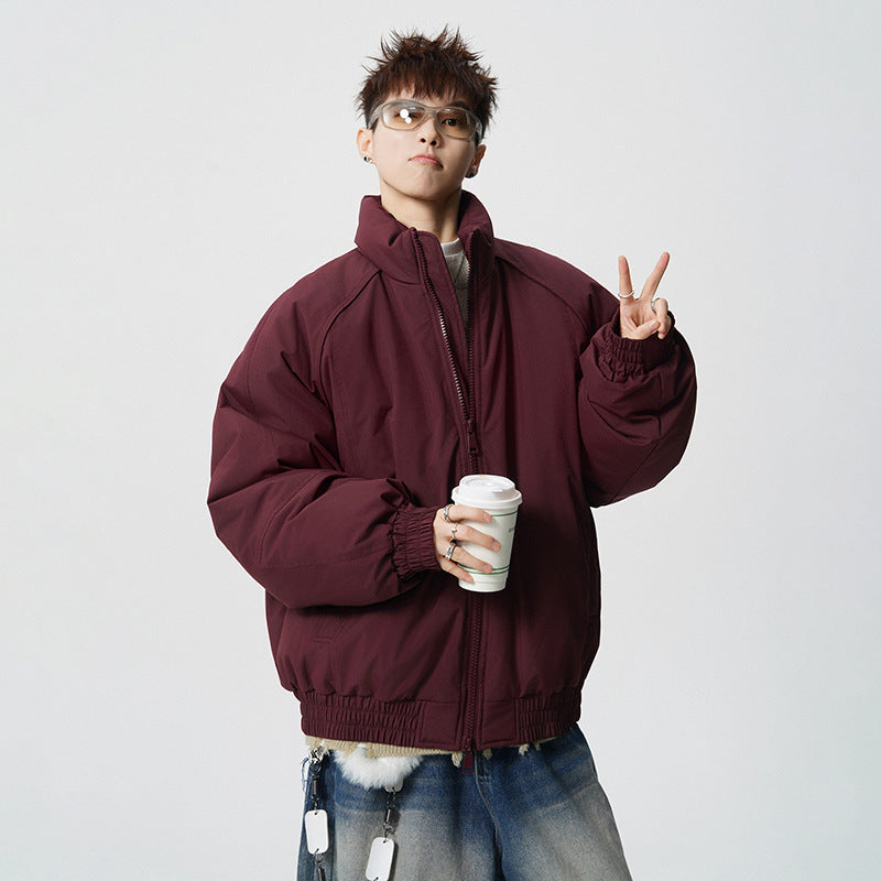 Herren Oversized Windjacke mit Stehkragen und elastischen Bündchen Shop Nory