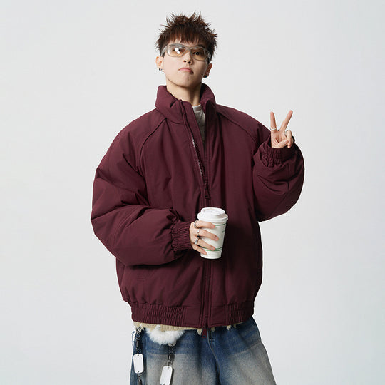 Herren Oversized Windjacke mit Stehkragen und elastischen Bündchen Shop Nory