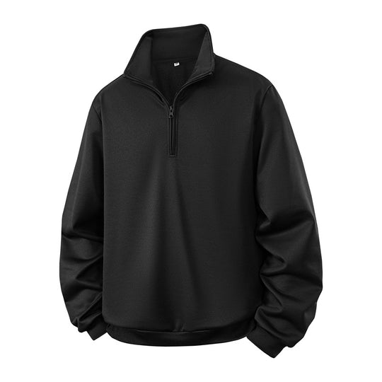 Herren Halbzip-Sweatshirt mit Stehkragen und Rippbündchen Shop Nory