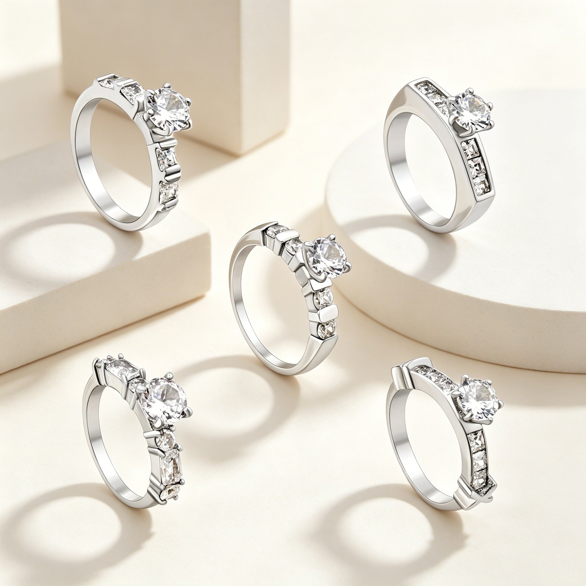 Damen Ring mit kunstvollem Zirkonia-Design Shop Nory