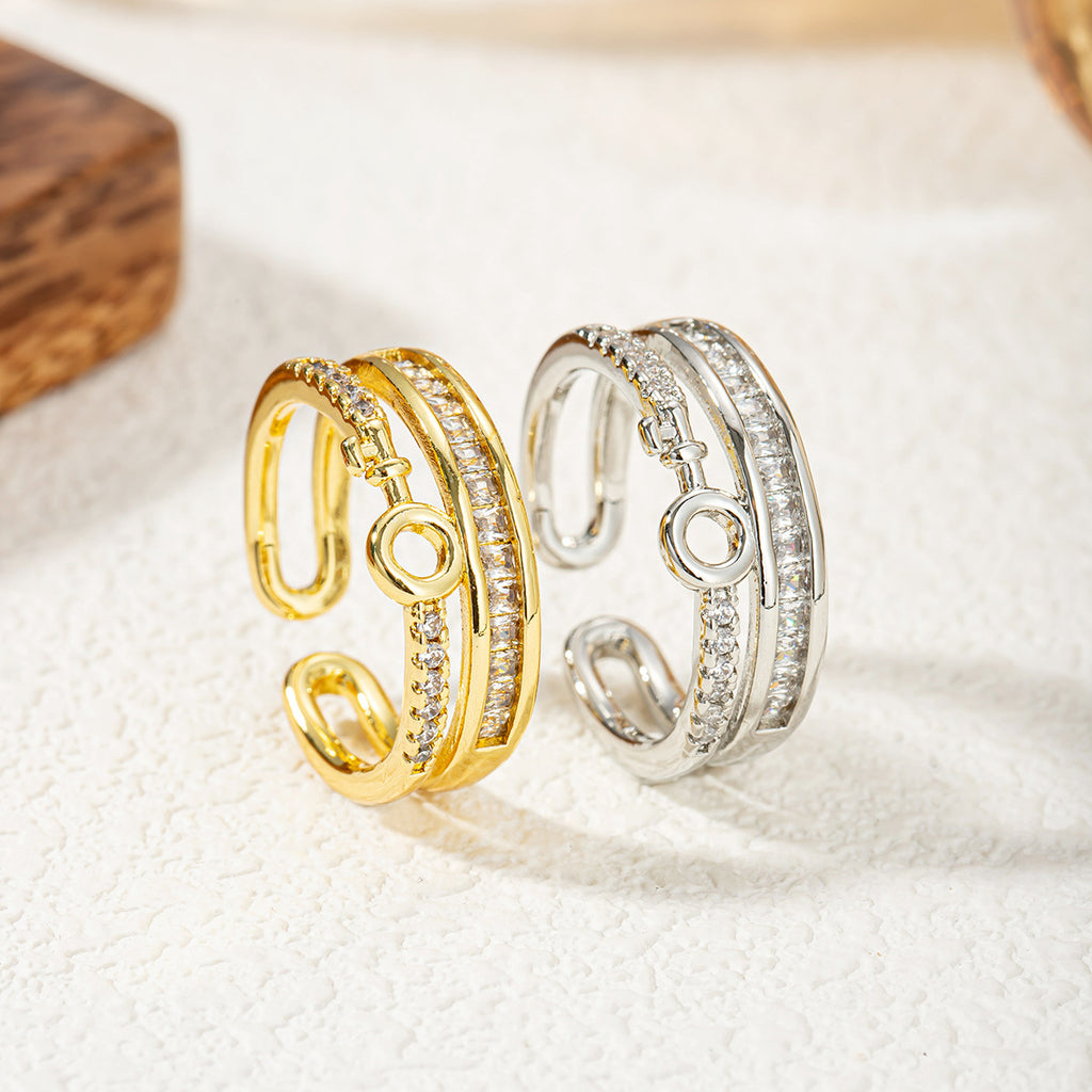 Damen stilvoller silberner Ring Shop Nory