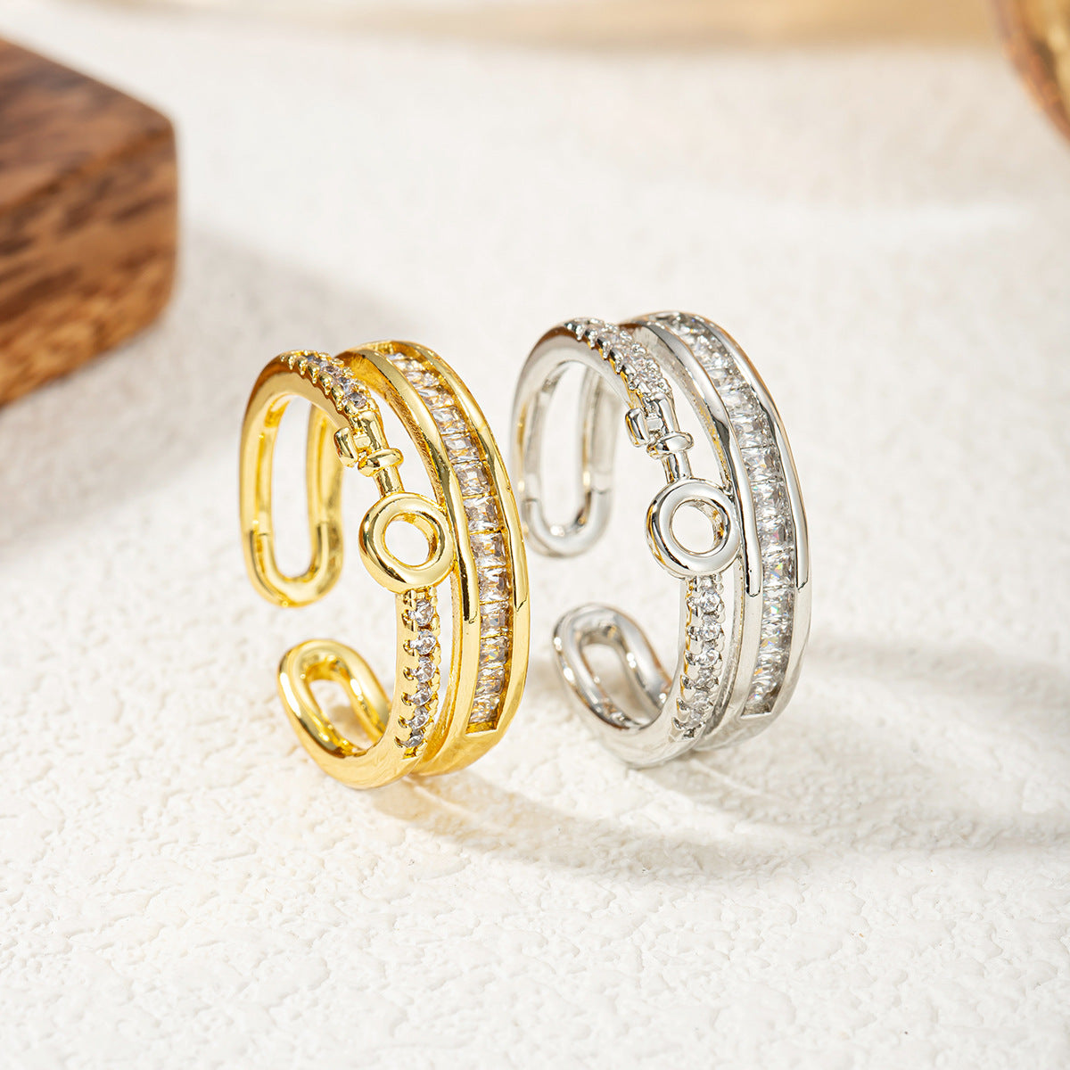 Damen stilvoller silberner Ring Shop Nory