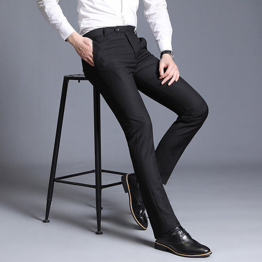 Herren elegante Slim-Fit Anzughose