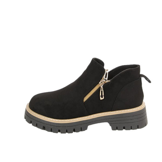 Damen Chelsea-Stiefelette mit profilierter Gummisohle und seitlichem Reißverschluss Shop Nory