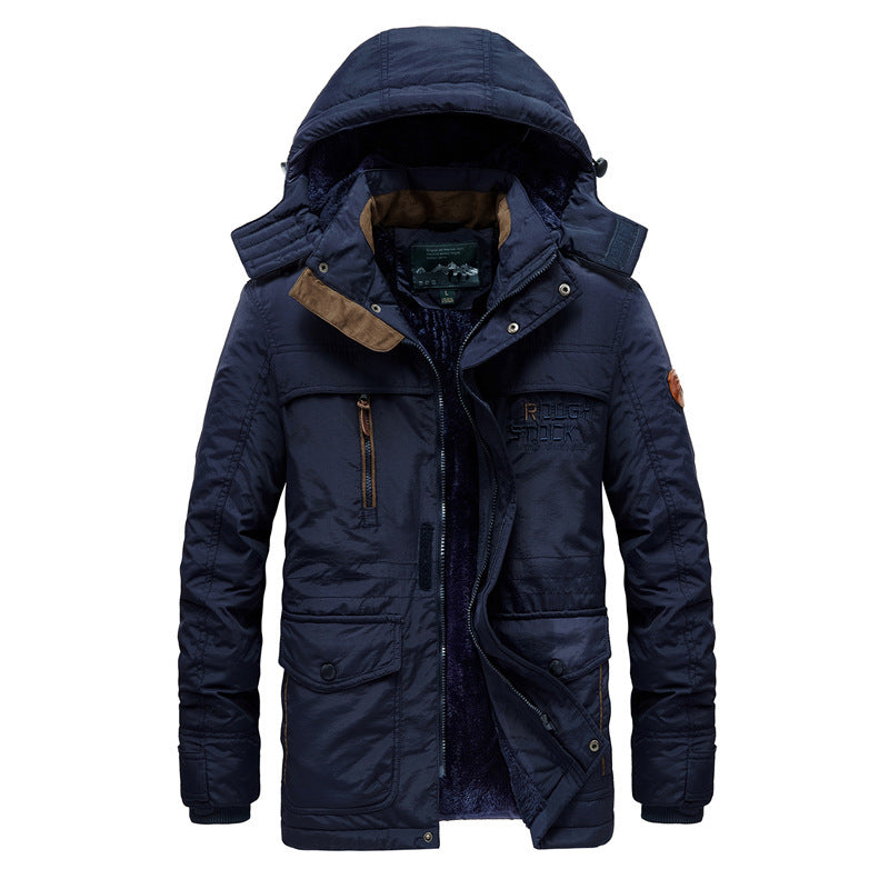 Herren Thermisch gefütterter Fieldparka mit Kunstfell-Innenfutter und Multifunktions-Taschen Shop Nory