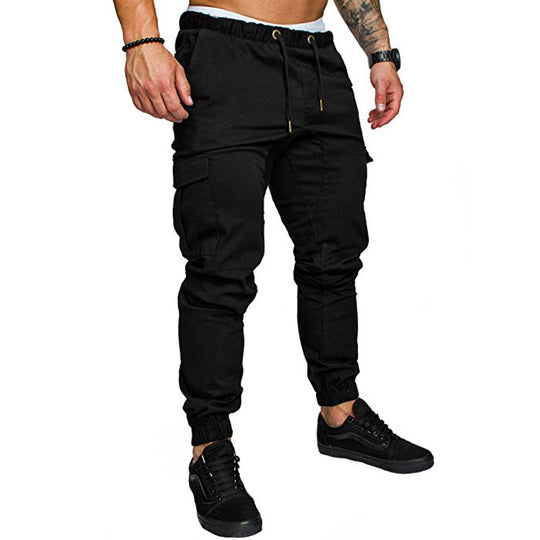 Herren Tapered Cargo-Jogger mit elastischem Bund, Kordelzug und Beuteltaschen Shop Nory