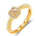 Damenring mit kunstvollem Zirkonia-Besatz und elegantem Golddesign Shop Nory