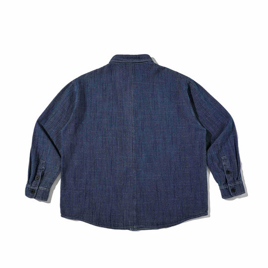 Herren Robustes Denim-Worker-Overshirt mit Brusttaschen und Hemdkragen Shop Nory