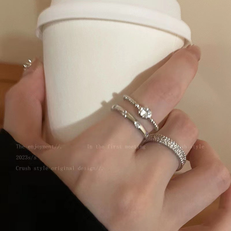 Damen Ring-Set mit funkelnden Zirkonia und elegantem Design Shop Nory