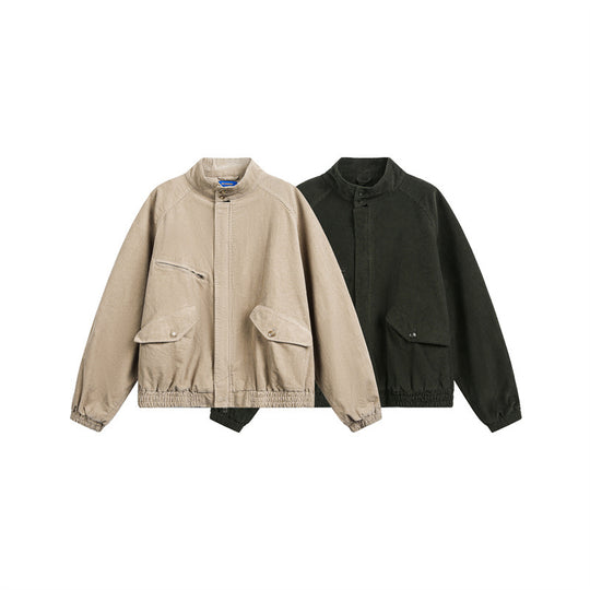 Unisex Cord-Blouson im kastigen Boxy-Schnitt mit Stehkragen und funktionalen Klappentaschen Shop Nory