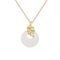 Damen Halskette mit elegantem Donut-Anhänger und zarten Kristallverzierungen Shop Nory