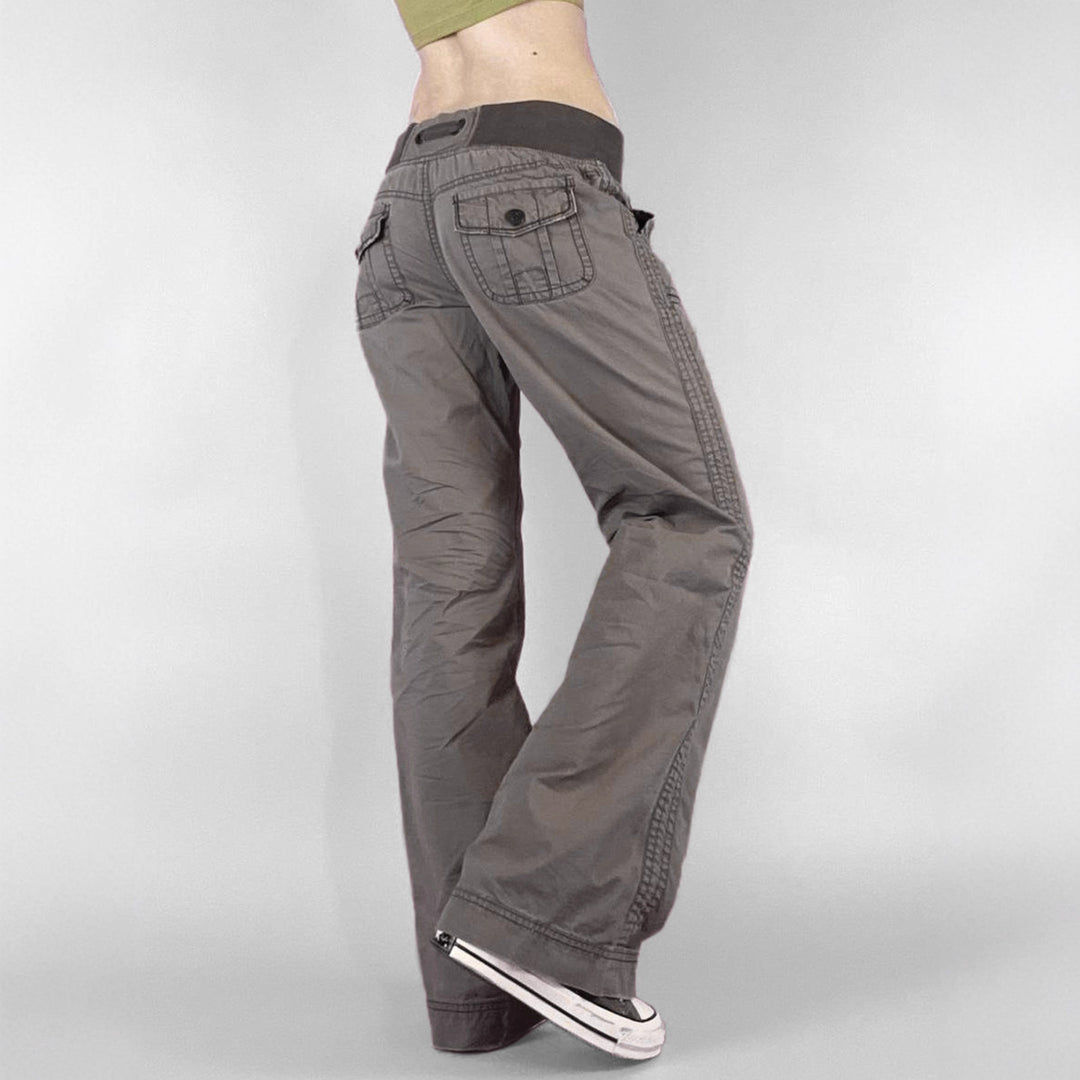 Damen nan Highwaist Schlaghose mit weitem Bein, hohem Bund und Gürtelschlaufen Shop Nory