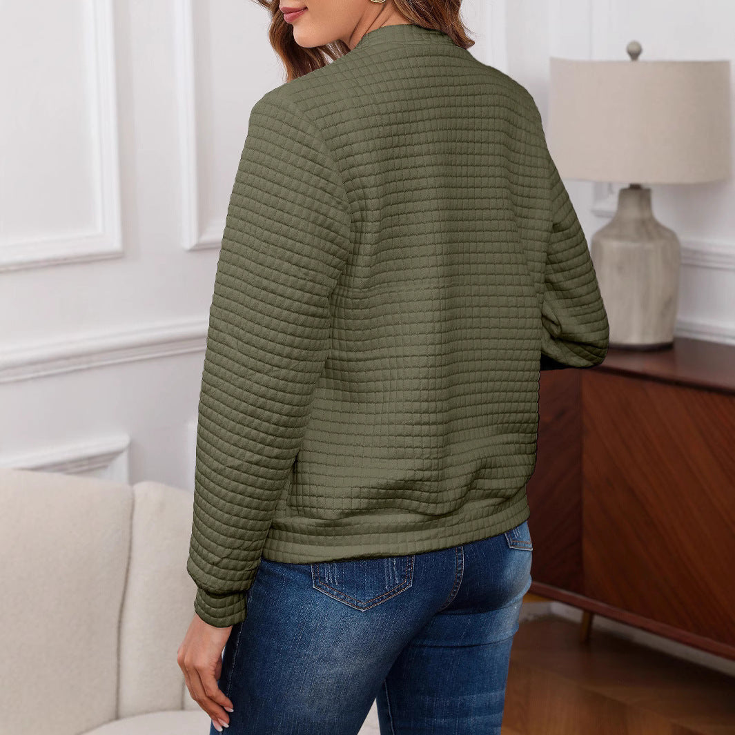 Damen Steppjacke mit elegantem Kragen und praktischen Taschen