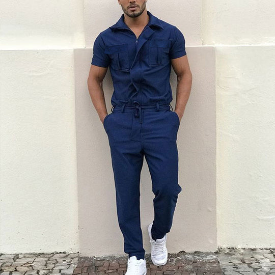 Damen Overall mit praktischen Taschen und elastischem Bund