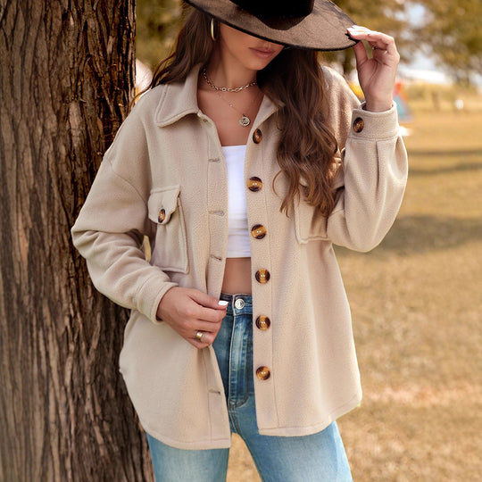 Damen Flauschige Oversized Jacke Shop Nory