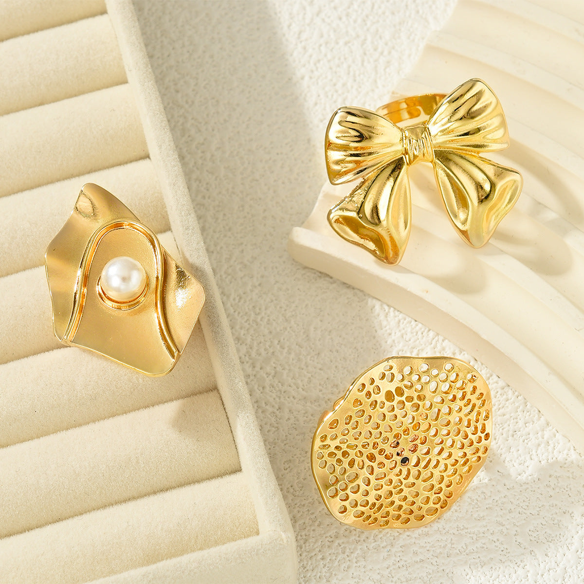 Damen Schmuckring-Set mit kunstvollen Designs und eleganten Akzenten Shop Nory