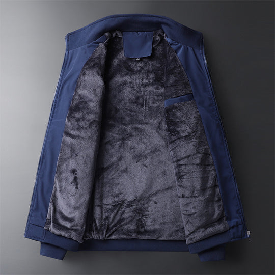 Herren urbaner Thermo-Zipblouson mit Teddyfleece-Innenfutter, Stehkragen und Reißverschlusstaschen Shop Nory