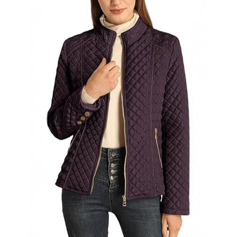 Damen gesteppte Freizeitjacke mit hohem Kragen