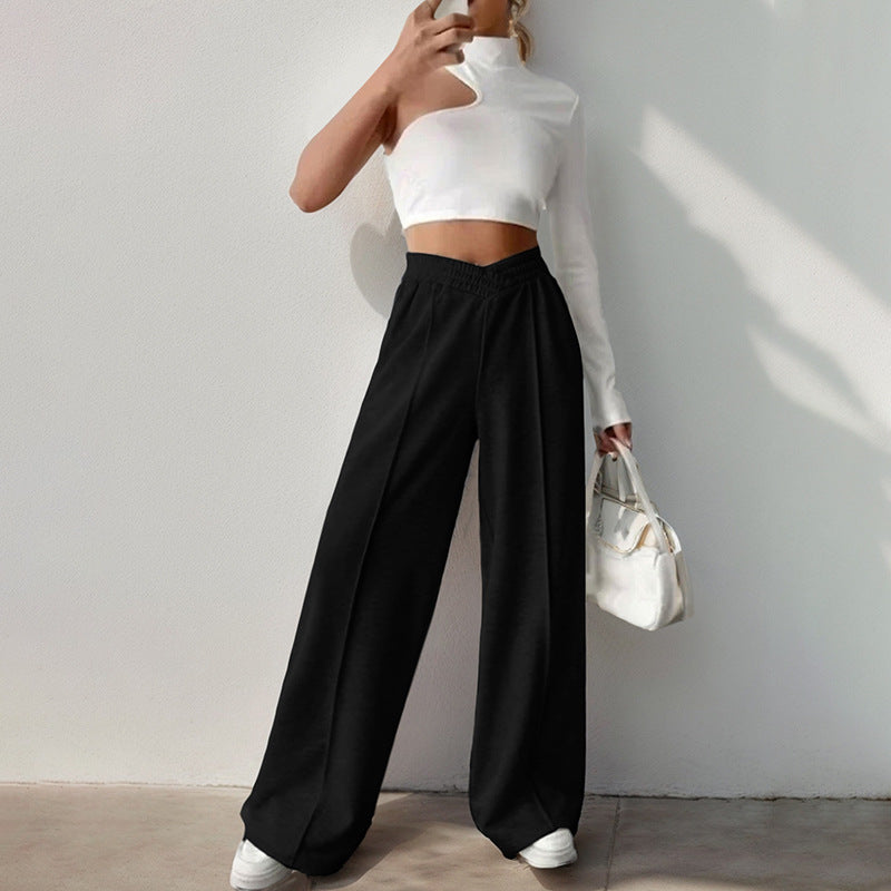 Damen Weite Sweatpants mit V-förmigem Taillenbund Shop Nory
