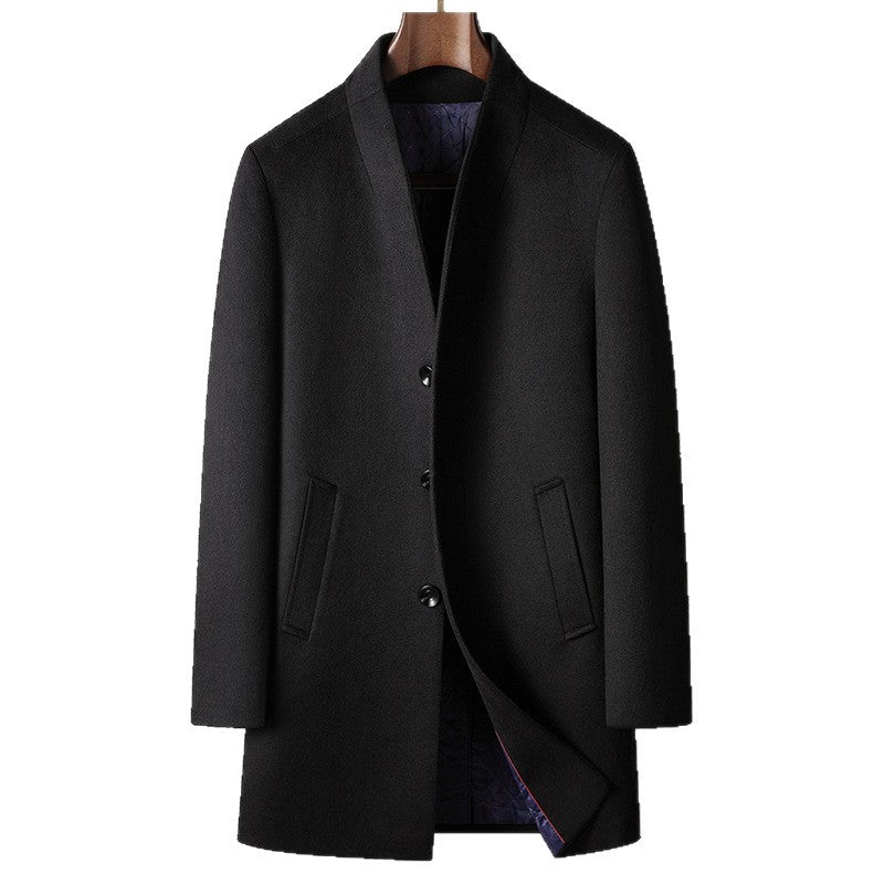 Herren Mantel aus Wollmix mit Stehkragen und leichter Thermofütterung Shop Nory