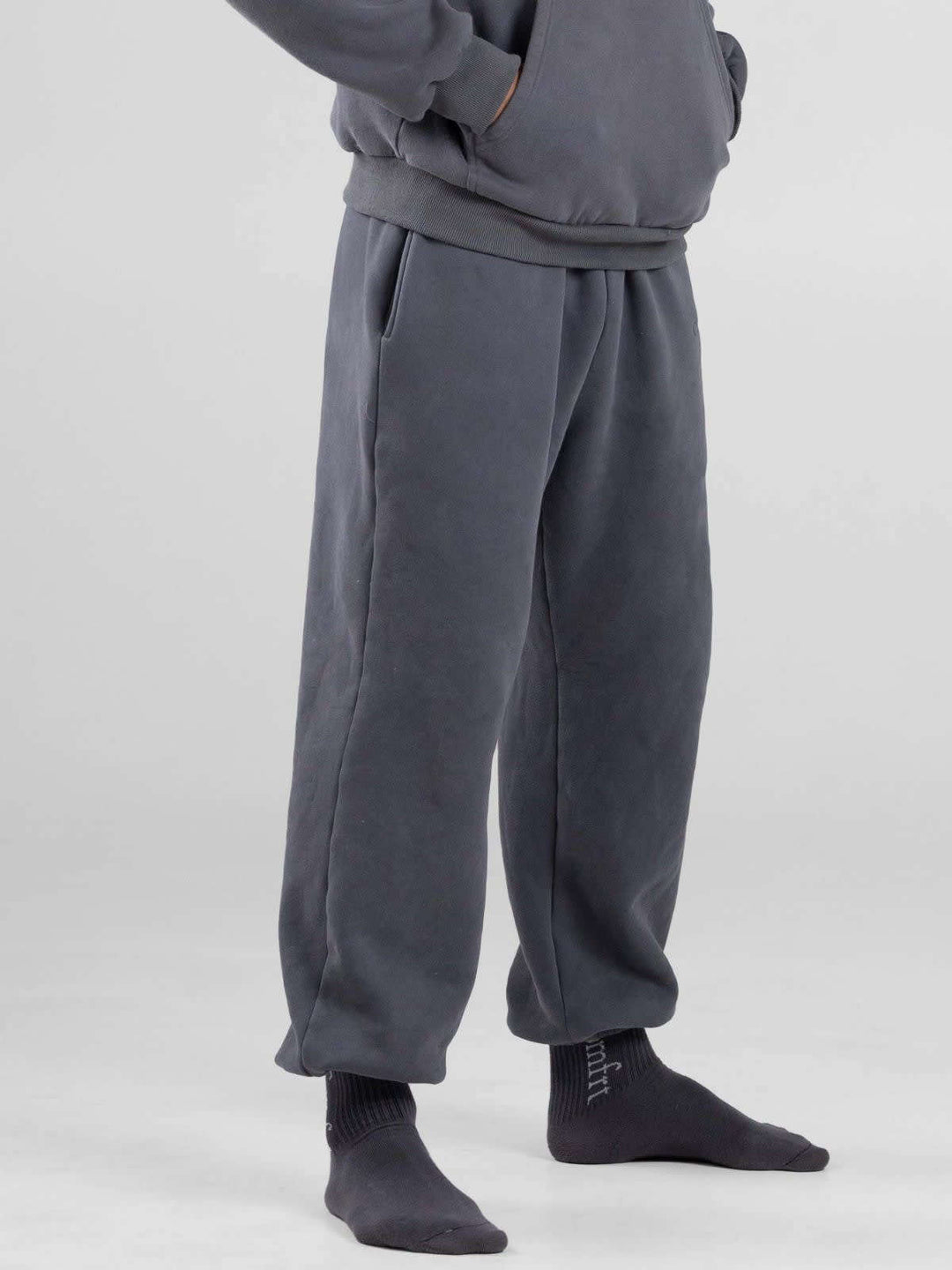 Damen nan lässige Sweatpants mit hohem Bund, seitlichen Eingrifftaschen und elastischen Bündchen Shop Nory