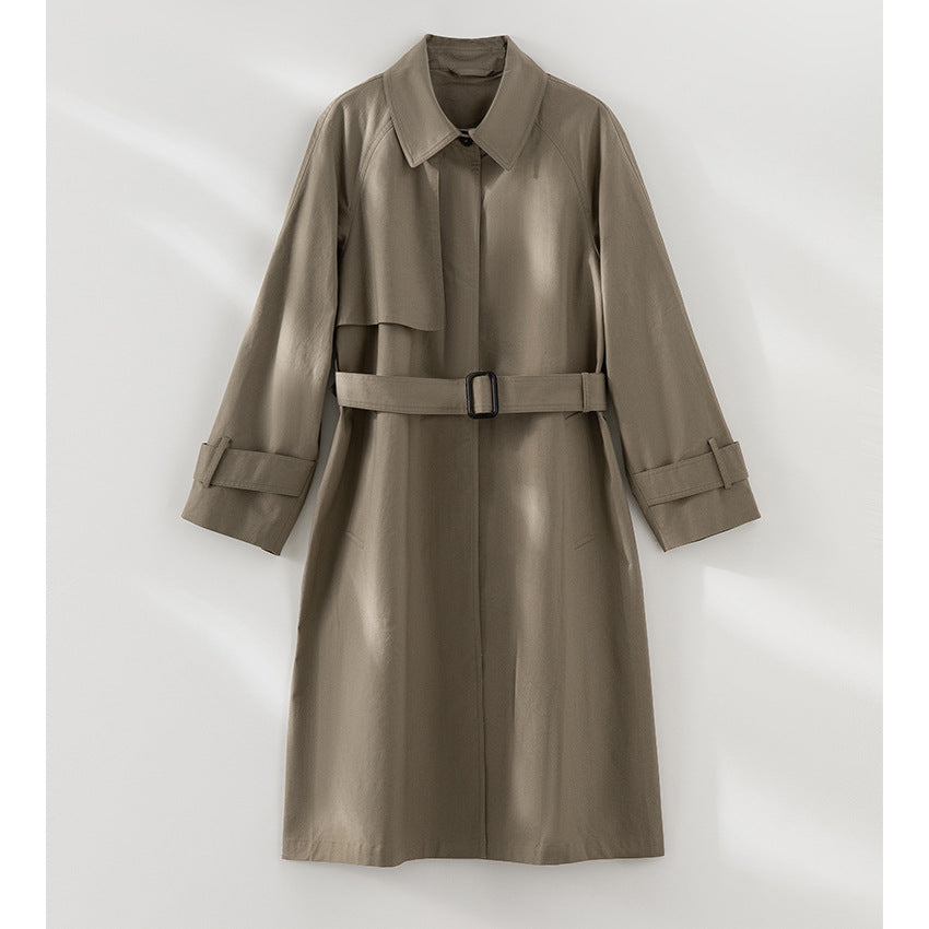 Damen Klassischer Trenchcoat mit Gürtel und Sturmblende Shop Nory