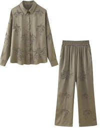 Olivfarbenes Set