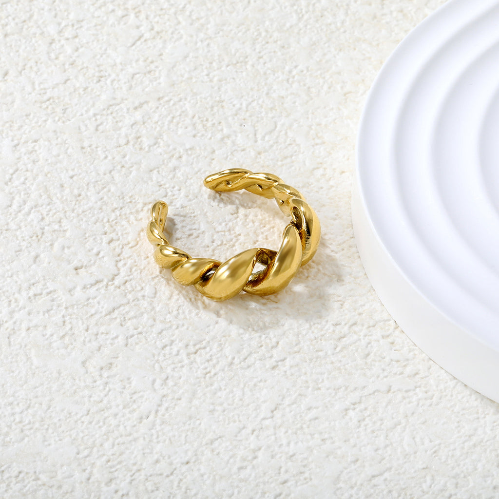Damen verstellbarer Ring im eleganten, gedrehten Design Shop Nory