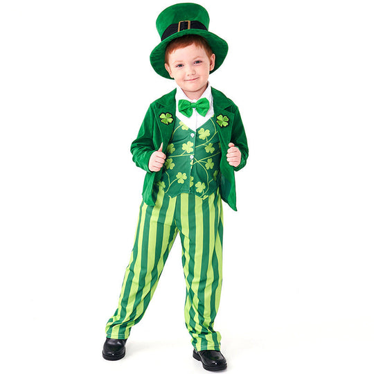 Herren-Kostüm als irischer Leprechaun mit Hut und detaillierten Akzenten Shop Nory